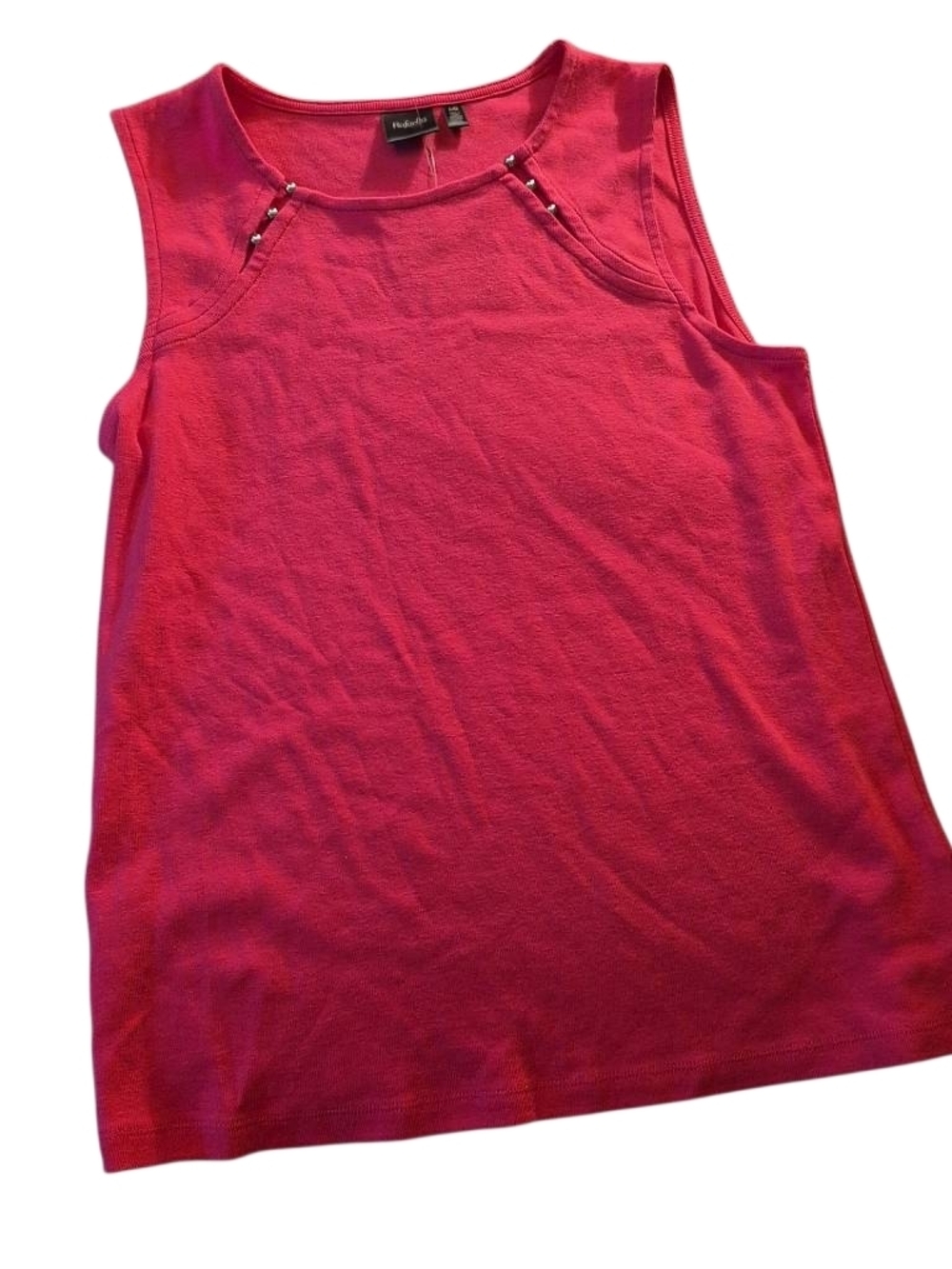 Rafaella Sleeveless Pink Tank with Bead Detail (326)